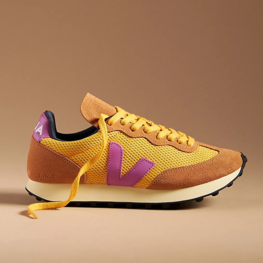 Veja Rio Branco Women's Yellow and Purple Sneakers NWOT